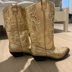 Gold Cowboy Boots